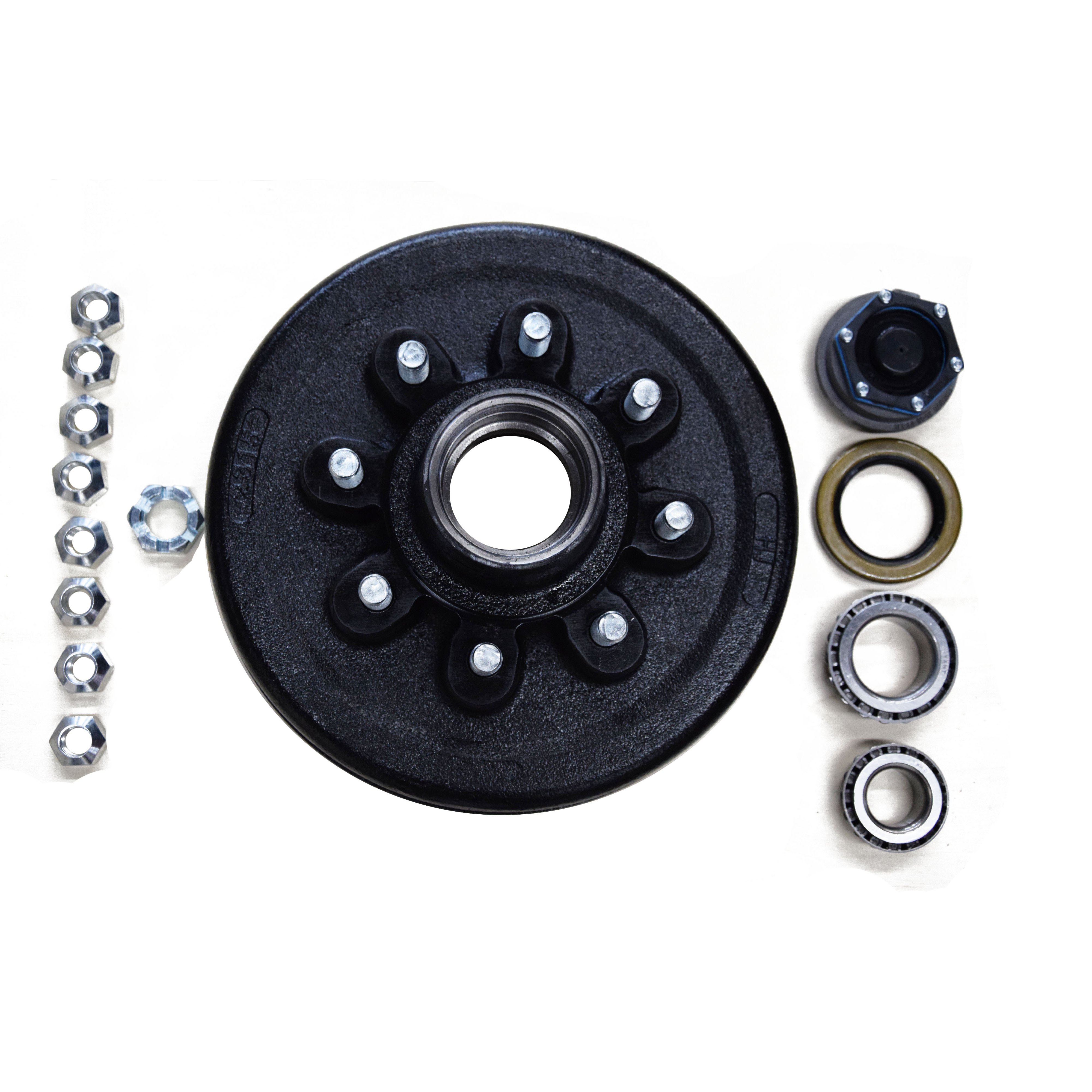 Factory Direct 8000Lbs 12.25" 8 Bolt 6.5" Pcd Brake Drums Self Adjustment Electric Brake for Heavy Duty Trailer